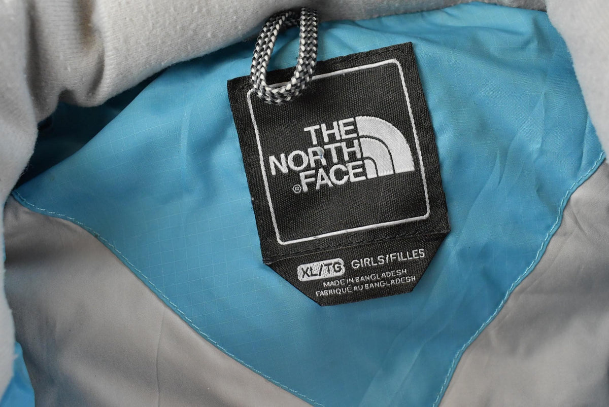 Vintage 2000s The North Face Blue Puffer Jacket Women's L / Goose Down Fill / Bubble Coat / Y2K Streetwear from propervintagecanada