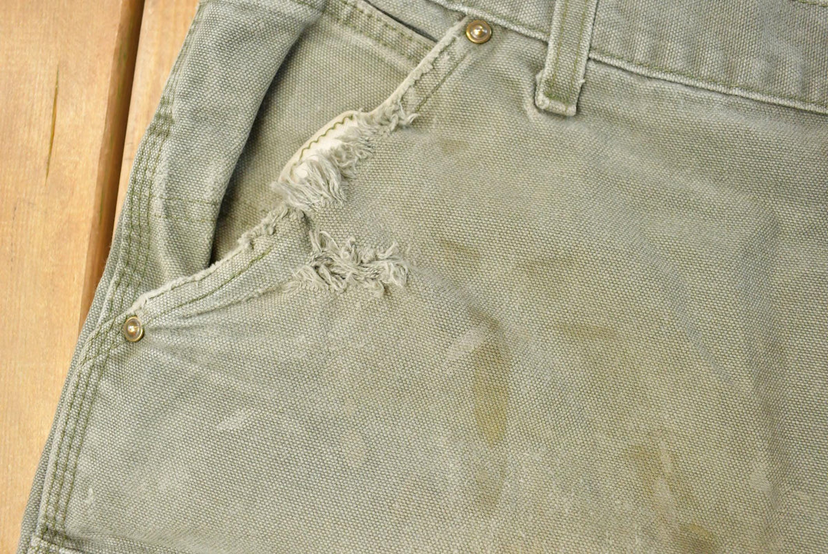 Vintage 2000s Thrashed Carhartt Carpenter Pants Men's 35 x 31 from propervintagecanada