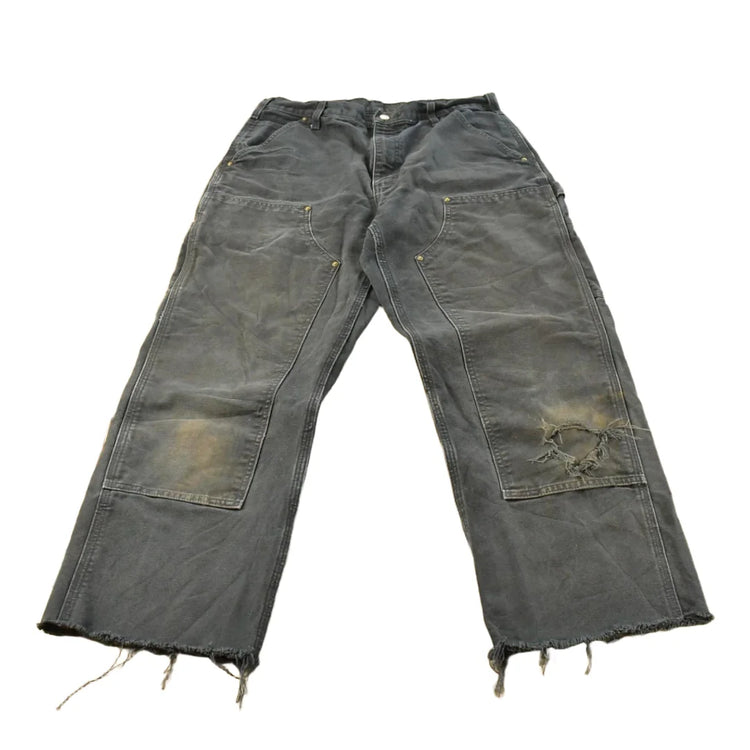 Vintage 2000s Thrashed Carhartt Double Knee Work Pants Men's 31 x 28 from propervintagecanada