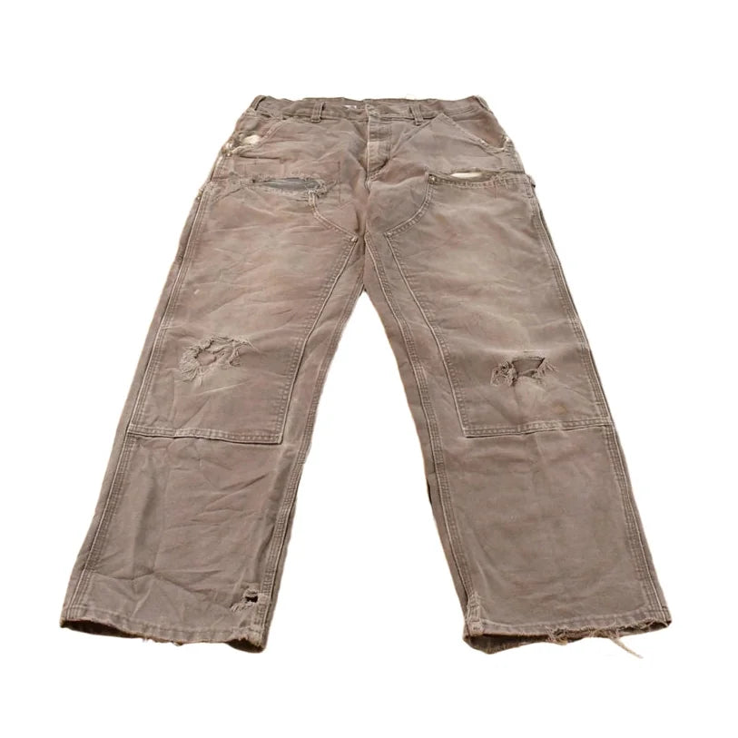 Vintage 2000s Thrashed Carhartt Double Knee Work Pants Men's 33 x 30 from propervintagecanada