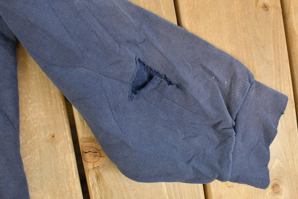 Vintage 2000s Thrashed Nike Embroidered Mini Middle Swoosh Hoodie Men's L from propervintagecanada