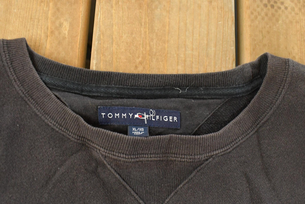 Vintage 2000s Tommy Hilfiger Distressed Crewneck Sweatshirt Men's XL from propervintagecanada