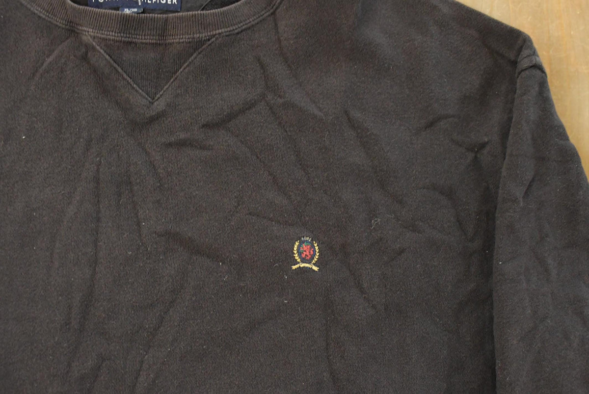 Vintage 2000s Tommy Hilfiger Distressed Crewneck Sweatshirt Men's XL from propervintagecanada