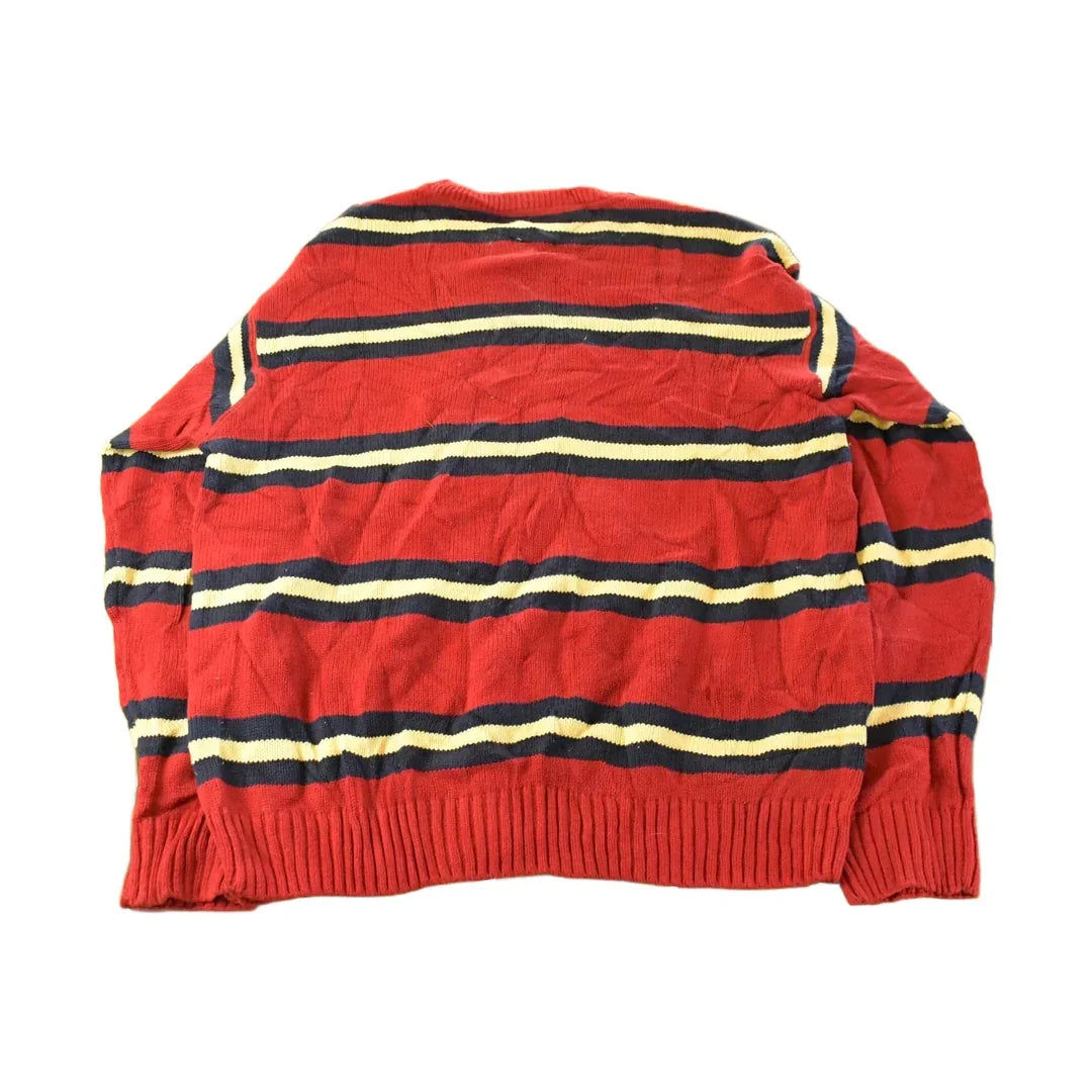 Vintage 2000s Tommy Hilfiger Embroidered Knit Sweater Men's XL from propervintagecanada