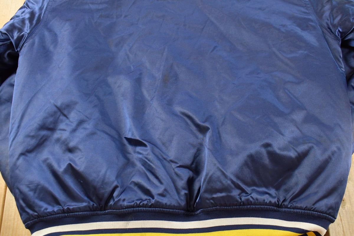Vintage 2000s University of Michigan Wolverines Nylon Satin Bomber Jacket Men's XL from propervintagecanada