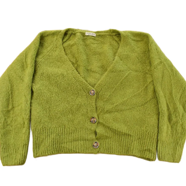 Vintage 2000s Valentina Naldi Mohair Knit Cardigan Sweater Women's Medium / Vintage Cardigan / Fuzzy Cozy Knitted / Preppy from propervintagecanada