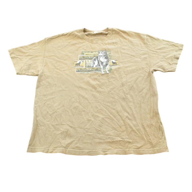 Vintage 2000s Wolf Wilderness Animal Graphic T-Shirt Mens XL from propervintagecanada
