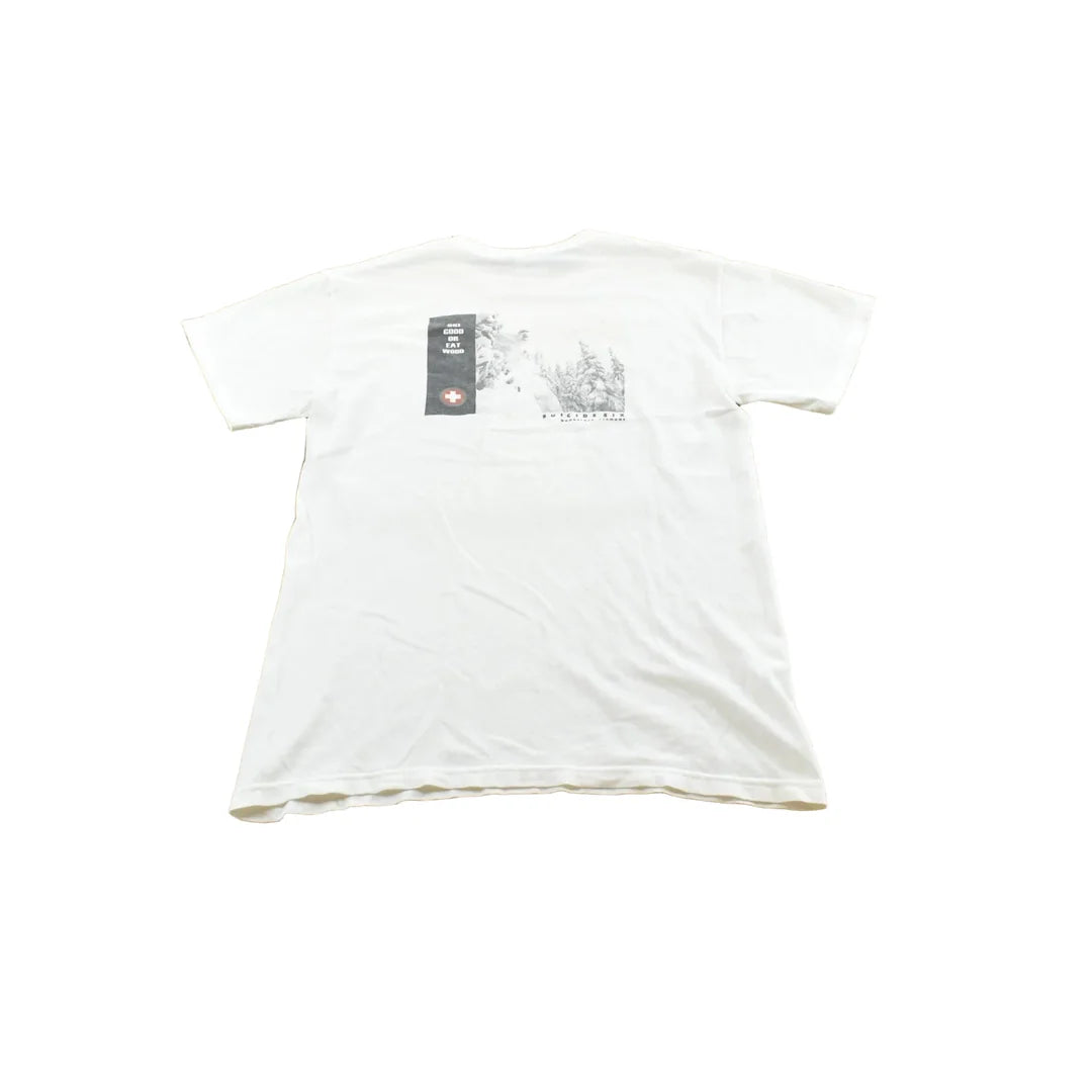 Vintage 2000s Woodstock Vermont Ski Good or Eat Wood T-Shirt Men's S from propervintagecanada