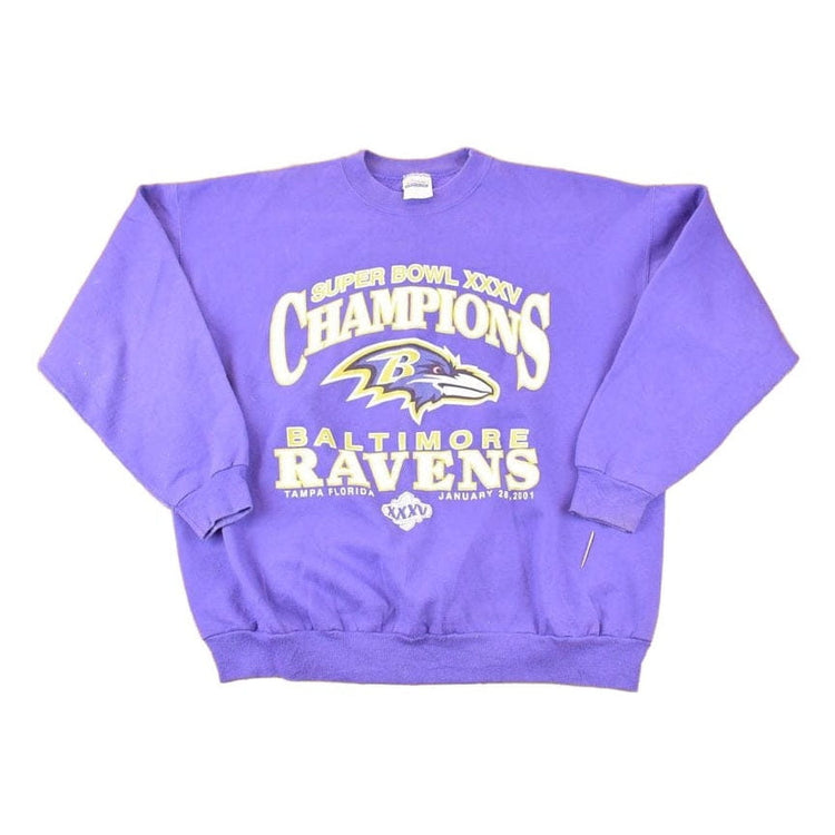 Vintage 2001 Baltimore Ravens Superbowl Champions NFL Crewneck Sweatshirt Mens XL from propervintagecanada