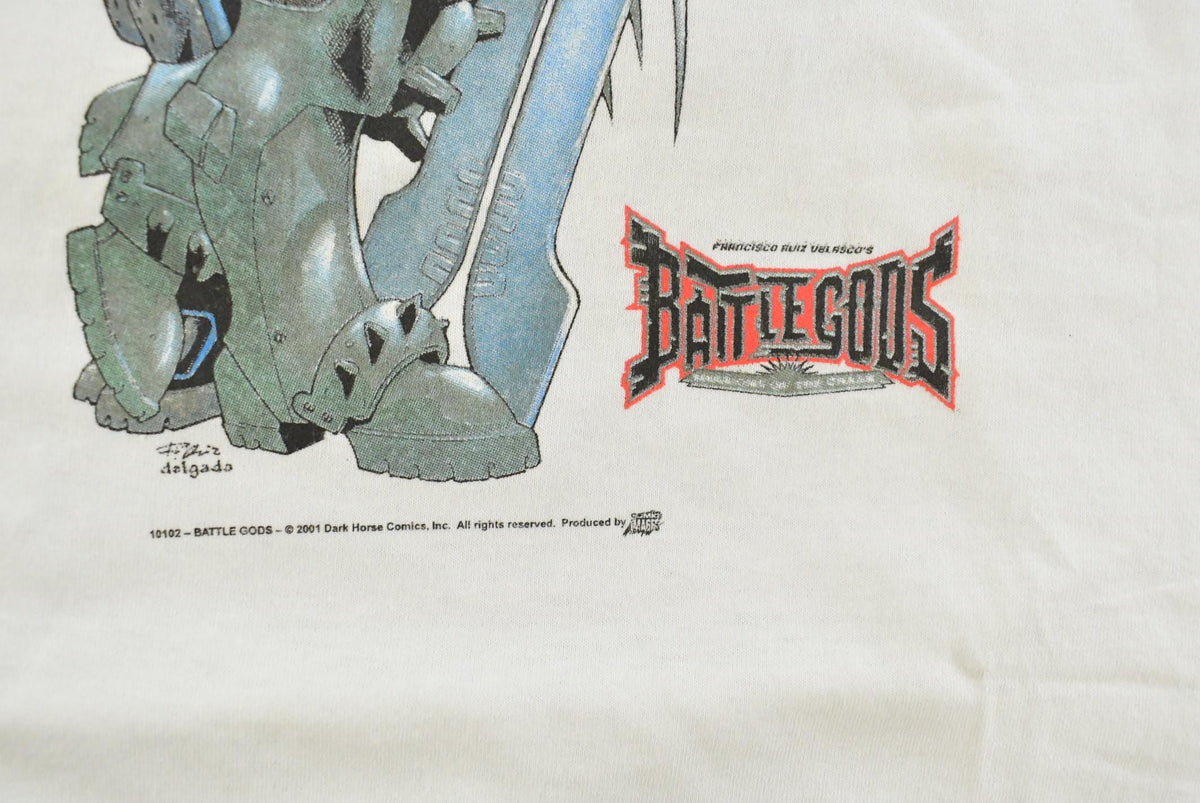 Vintage 2001 Battle Gods Comic Book Graphic T-Shirt Men's L from propervintagecanada