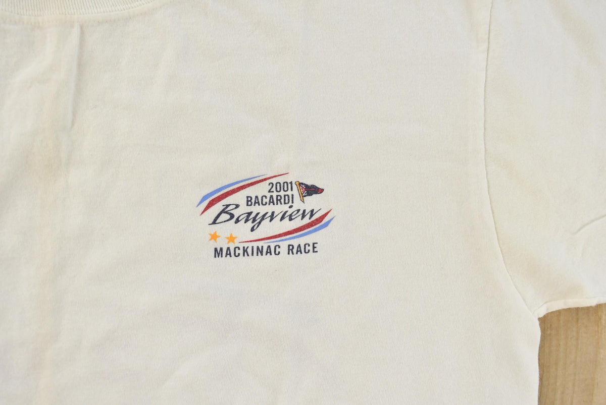 Vintage 2001 Bicardi Bayview Sailing Racing Graphic T-Shirt Men's Medium from propervintagecanada