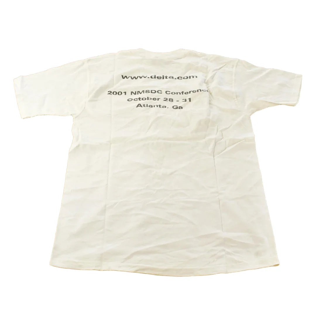 Vintage 2001 Delta Airlines Atalanta Georgia Graphic T-Shirt Men's L from propervintagecanada
