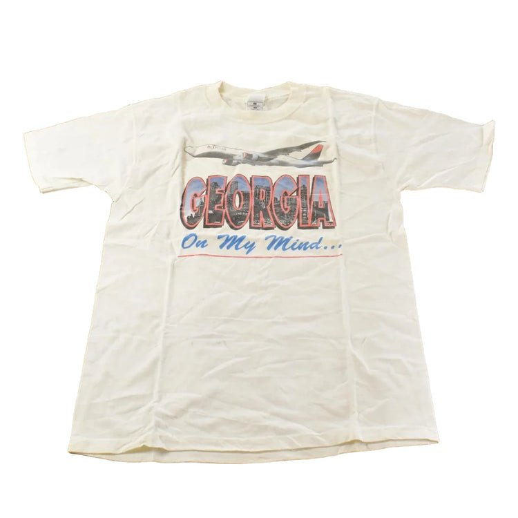 Vintage 2001 Delta Airlines Atalanta Georgia Graphic T-Shirt Men's L from propervintagecanada