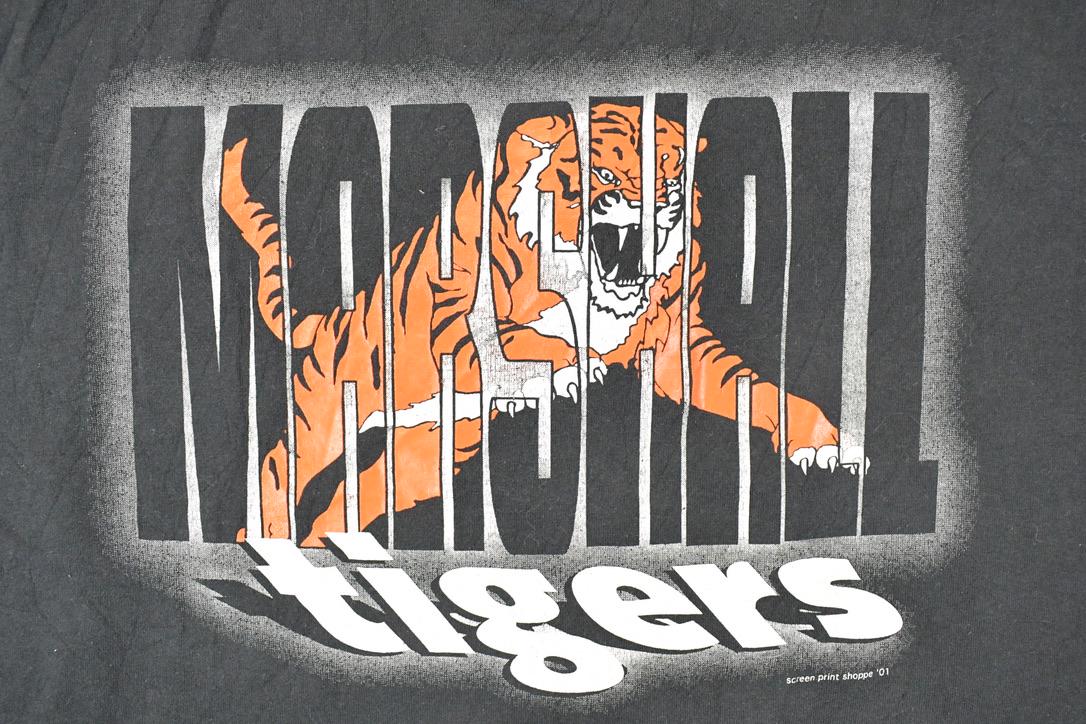 Vintage 2001 Marshall Tigers Collegiate T-Shirt Men's XL / NCAA Graphic / 2000s College / Spellout Tee from propervintagecanada