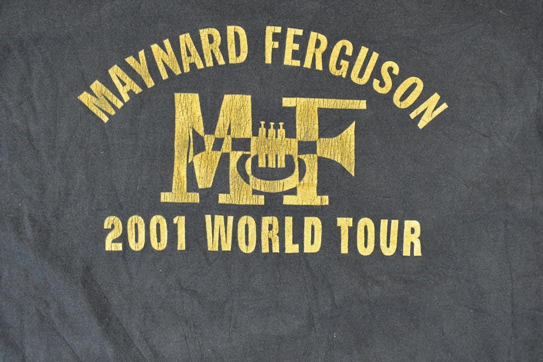 Vintage 2001 Maynard Ferguson World Tour Souvenir Band T-Shirt Men's L / Destination Shirt / 2000s Single Stitch Graphic Tee / Made in USA from propervintagecanada