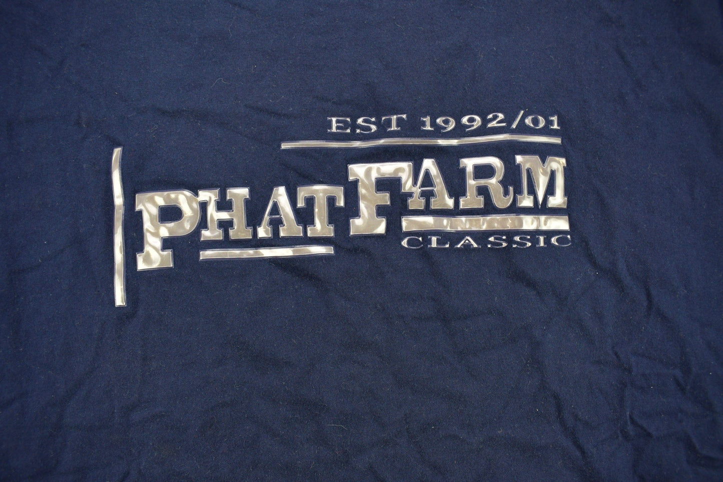 Vintage 2001 Phat Farm Applique Graphic T Shirt Men's XL from propervintagecanada