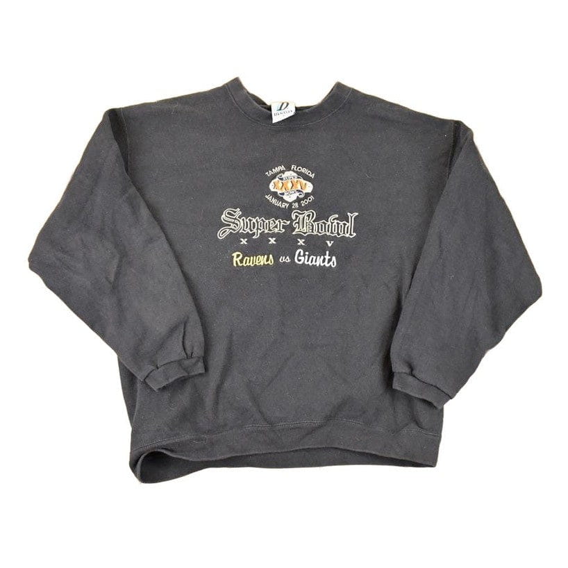 Vintage 2001 Ravens Vs Giants Super Bowl Tampa Embroidered NFL Crewneck Sweatshirt Mens L from propervintagecanada