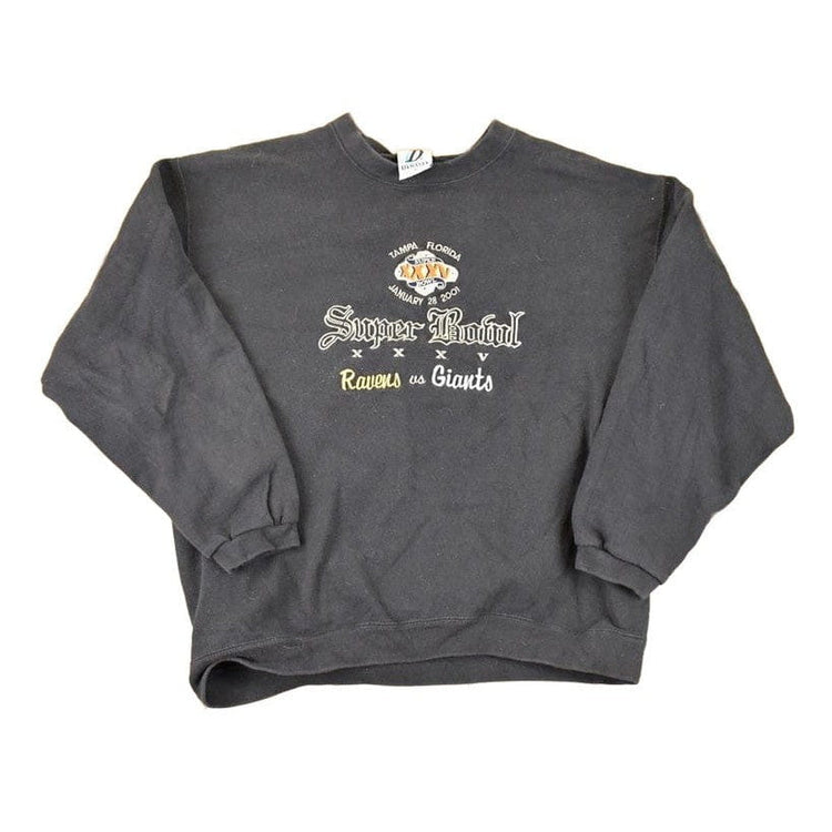 Vintage 2001 Ravens Vs Giants Super Bowl Tampa Embroidered NFL Crewneck Sweatshirt Mens L from propervintagecanada