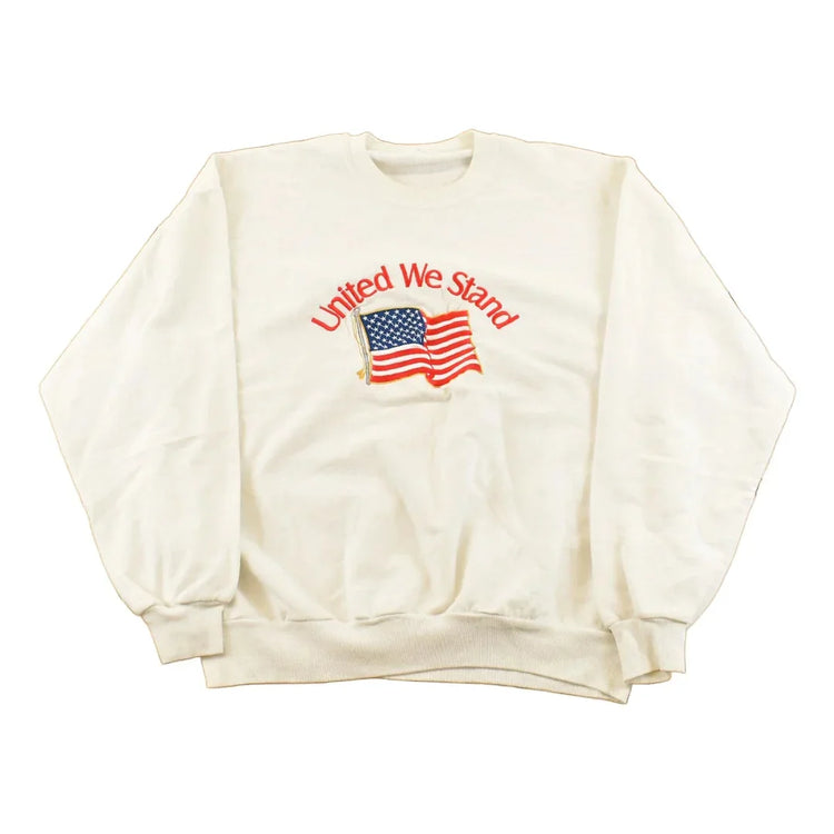 Vintage 2001 September 11th American Flag United We Stand Souvenir Crewneck Sweatshirt Men's Large from propervintagecanada