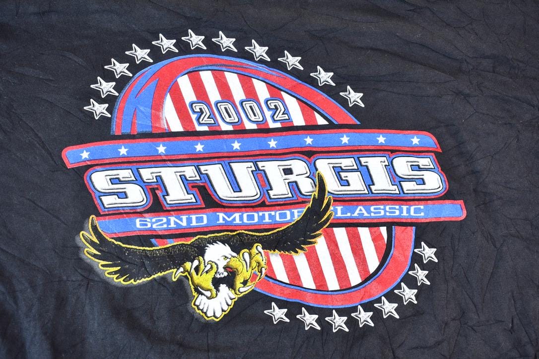 Vintage 2002 62nd Sturgis South Dakota Motor Classic Graphic T-Shirt Men's Large from propervintagecanada