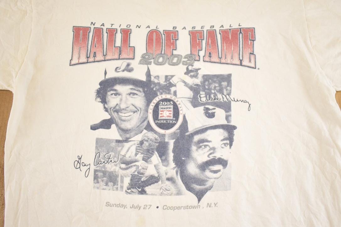 Vintage 2002 Baseball Hall Of Fame MLB T-Shirt Men's L from propervintagecanada