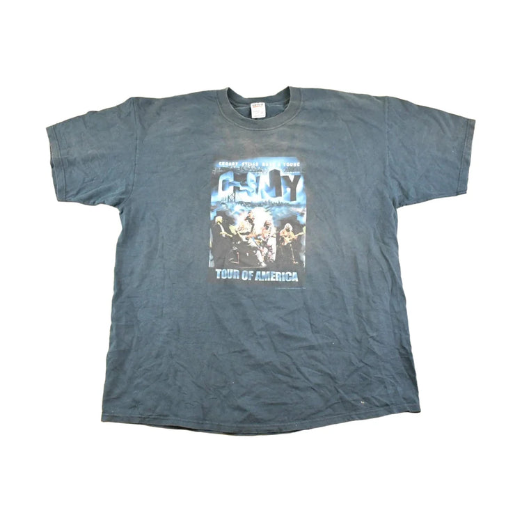 Vintage 2002 Crosby Stills Nash Souvenir Tour Of America T-Shirt Mens XL from propervintagecanada