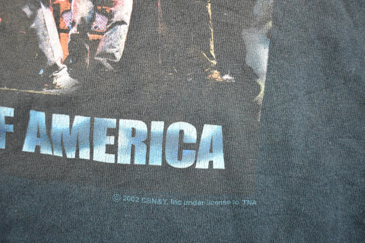 Vintage 2002 Crosby Stills Nash Souvenir Tour Of America T-Shirt Mens XL from propervintagecanada