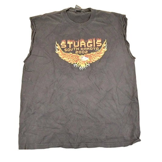 Vintage 2002 Harley Davidson Motorcycles Biker Sturgis Sleeveless T-Shirt Men's L from propervintagecanada