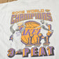 Vintage 2002 Los Angeles Lakers NBA 3 Peat Champs Graphic T-Shirt Men's XL from propervintagecanada