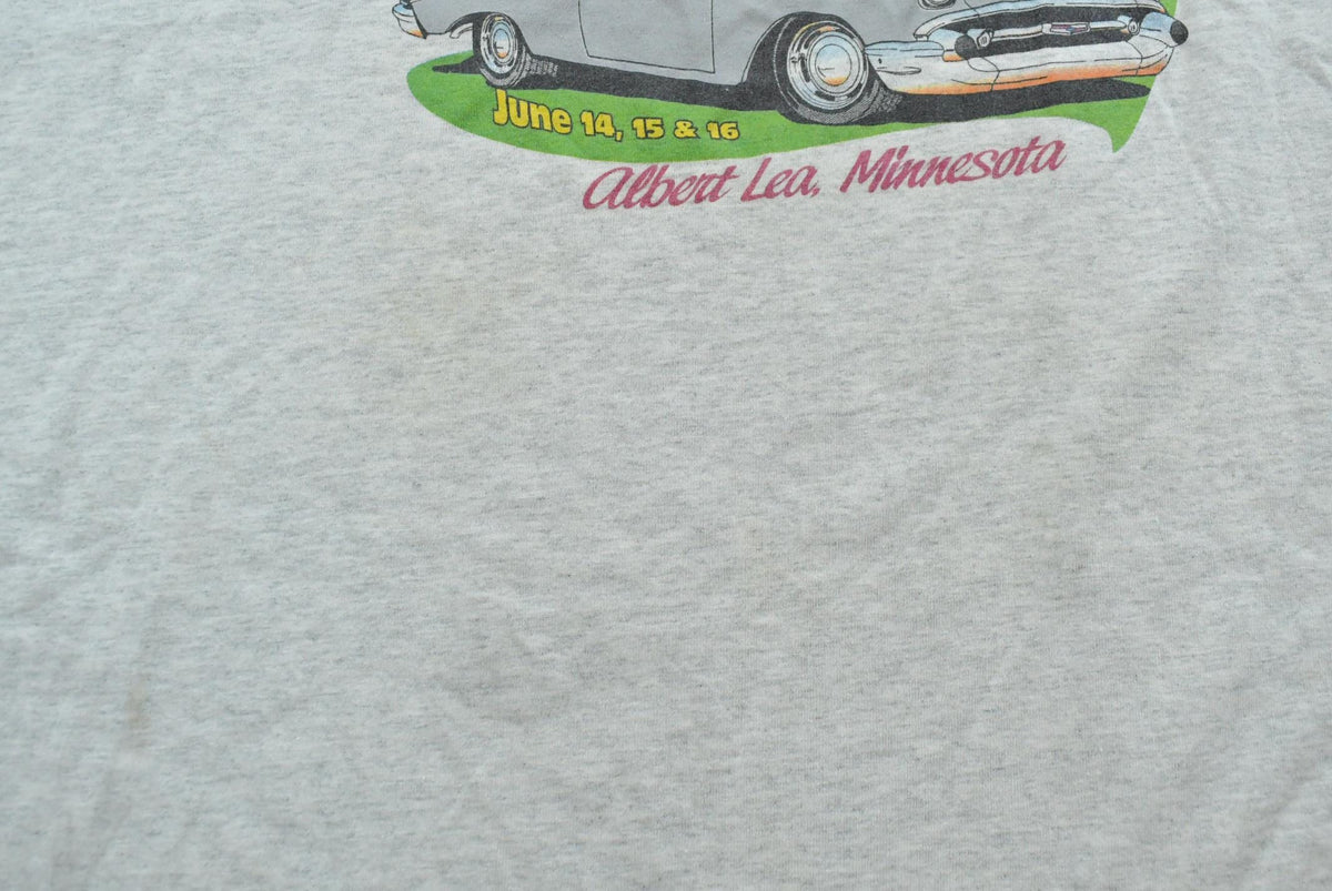 Vintage 2002s Low Bucks Car Club Car Show Albert Lea Minnesota Promotional Souvenir T-Shirt Men's XL from propervintagecanada