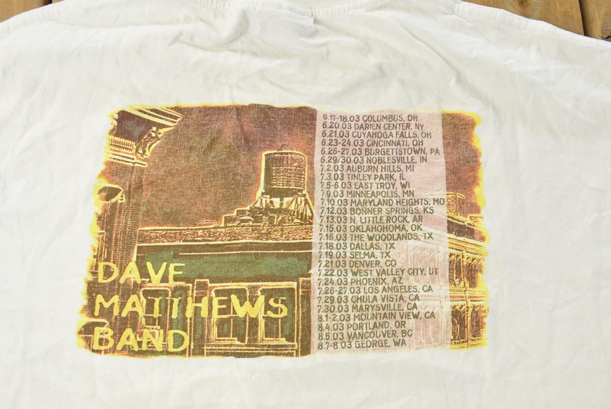 Vintage 2003 Dave Matthews Summer Tour Band T-Shirt Men's XL from propervintagecanada