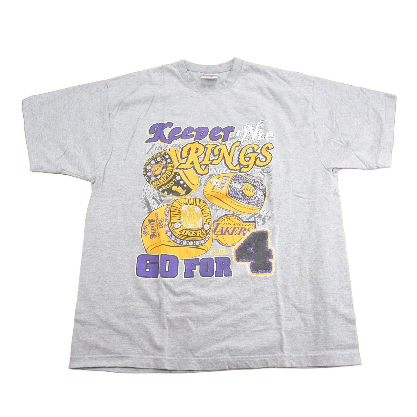 Vintage 2003 Los Angeles Lakers NBA Champs Graphic T-Shirt Men's XL from propervintagecanada