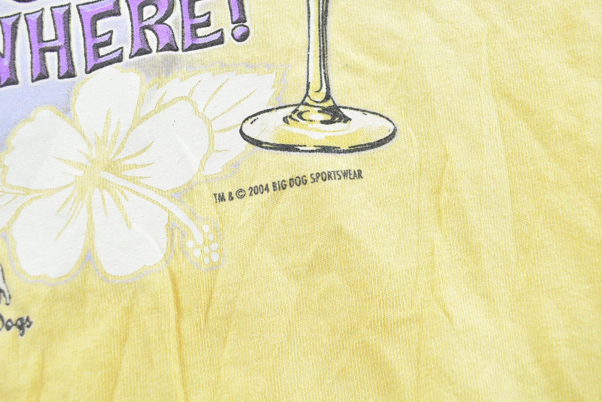 Vintage 2004 Big Dogs "Five O'Clock Somewhere" Funny Graphic T Shirt Men's M from propervintagecanada