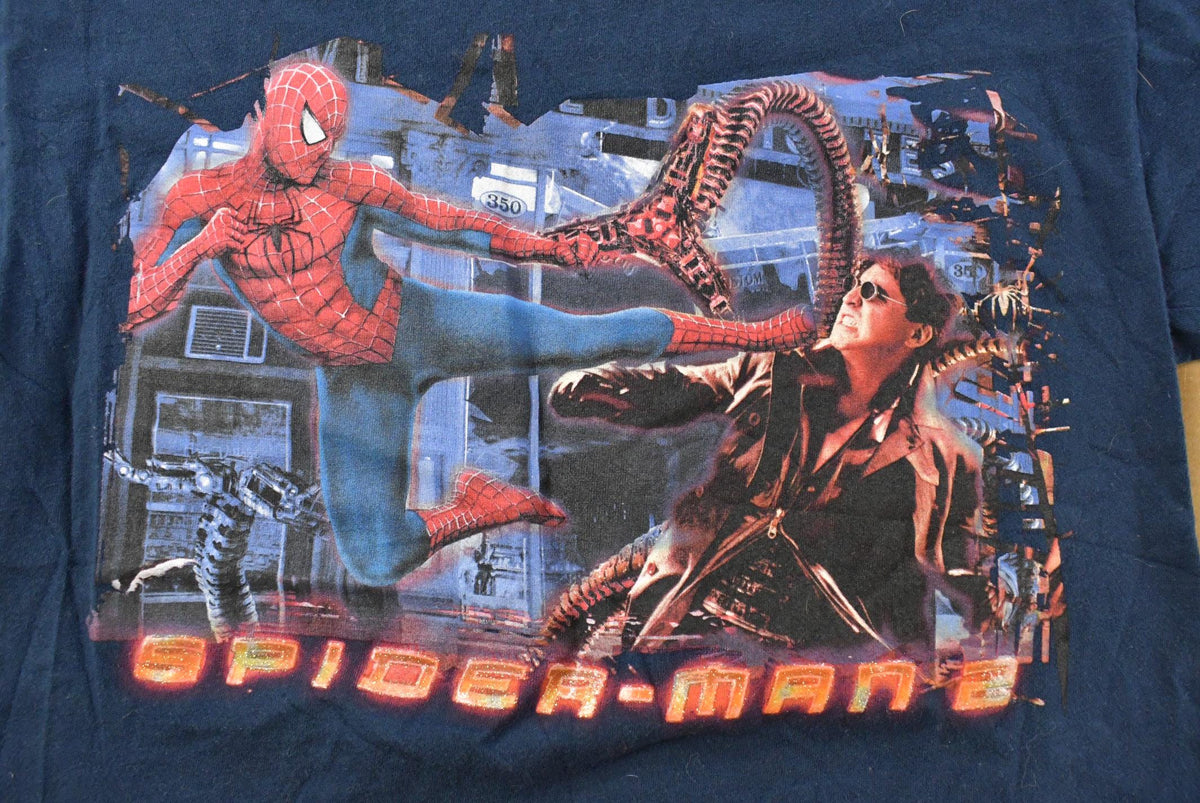 Vintage 2004 Spiderman 2 Marvel Movie Promo T-Shirt Youth S-M from propervintagecanada