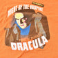 Vintage 2005 Dracula Night of the Vampire Orange and Blue Ringer Graphic T-Shirt Men's Large from propervintagecanada