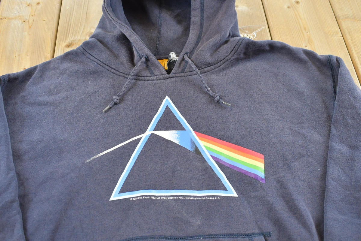 Vintage 2005 Pink Floyd Dark Side of the Moon Hoodie Sweatshirt Mens L from propervintagecanada