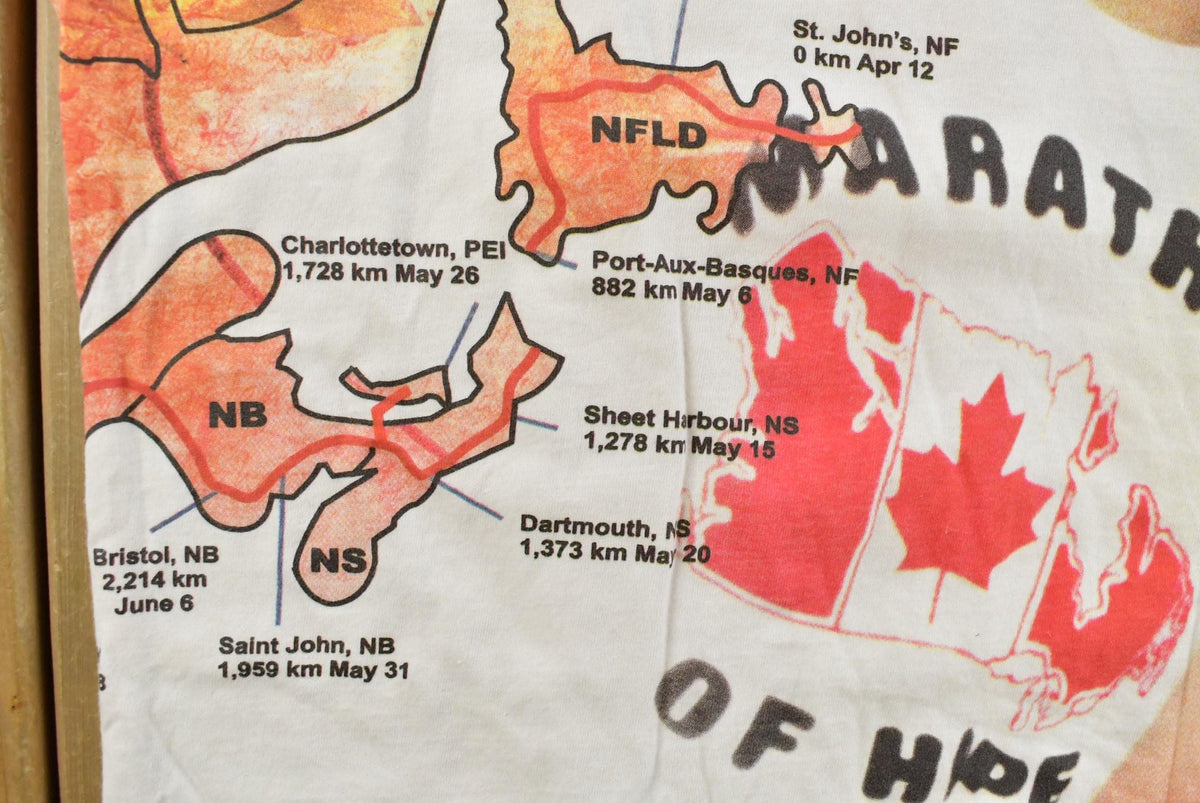 Vintage 2005 Terry Fox Marathon Of Hope All Over Print Graphic T-Shirt Men's M from propervintagecanada