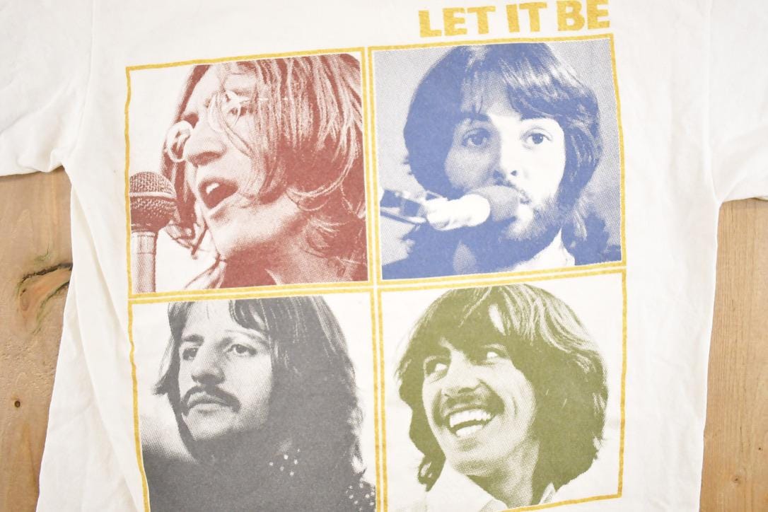 Vintage 2005 The Beatles Let It Be Souvenir Band T-Shirt Men's M from propervintagecanada