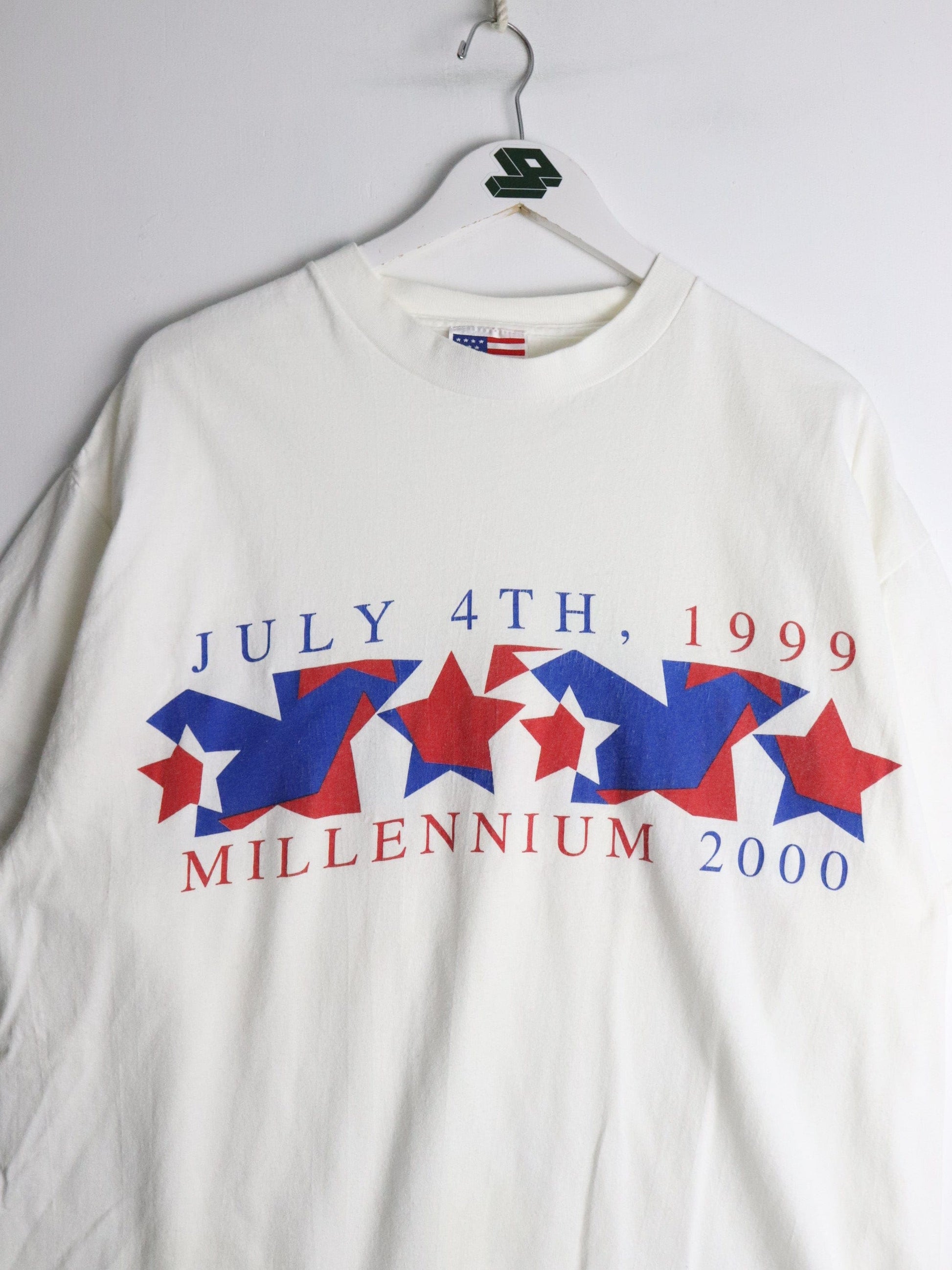 Vintage 4th of July T Shirt Mens XL White 90s from propervintagecanada