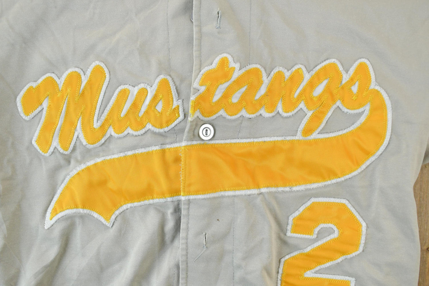 Vintage 60s DeLong MLB Mustangs Baseball Jersey Men's Large from propervintagecanada