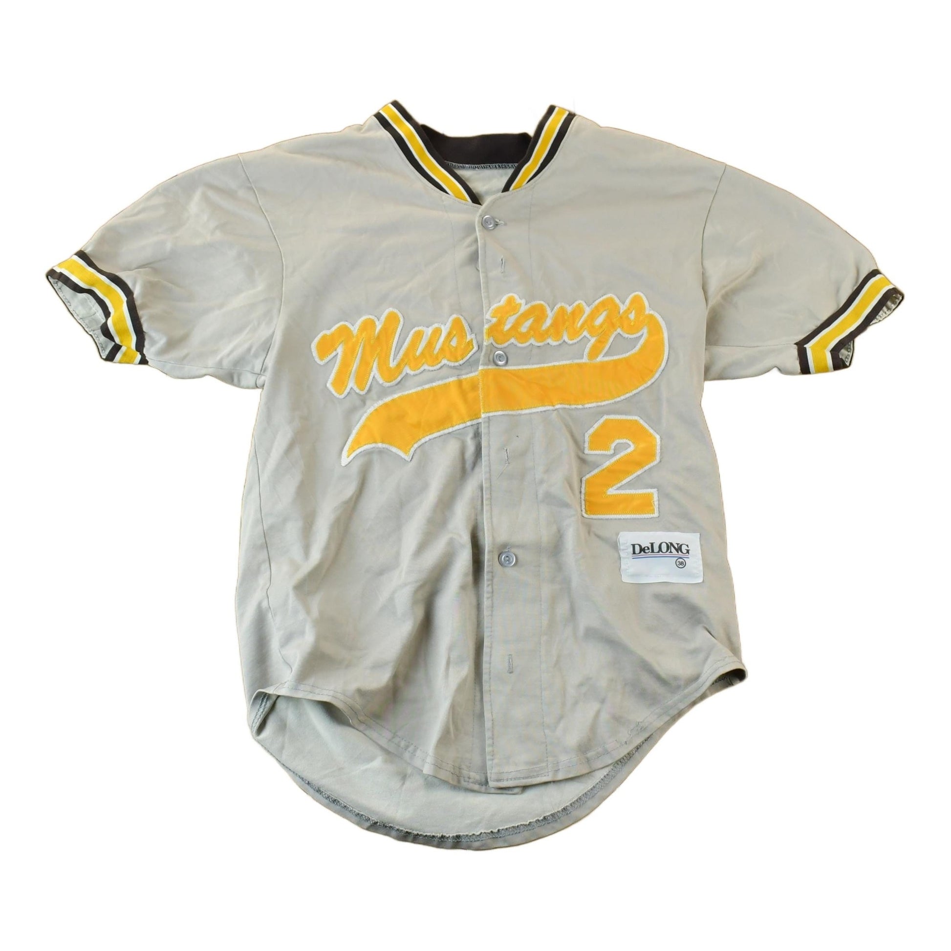 Vintage 60s DeLong MLB Mustangs Baseball Jersey Men's Large from propervintagecanada
