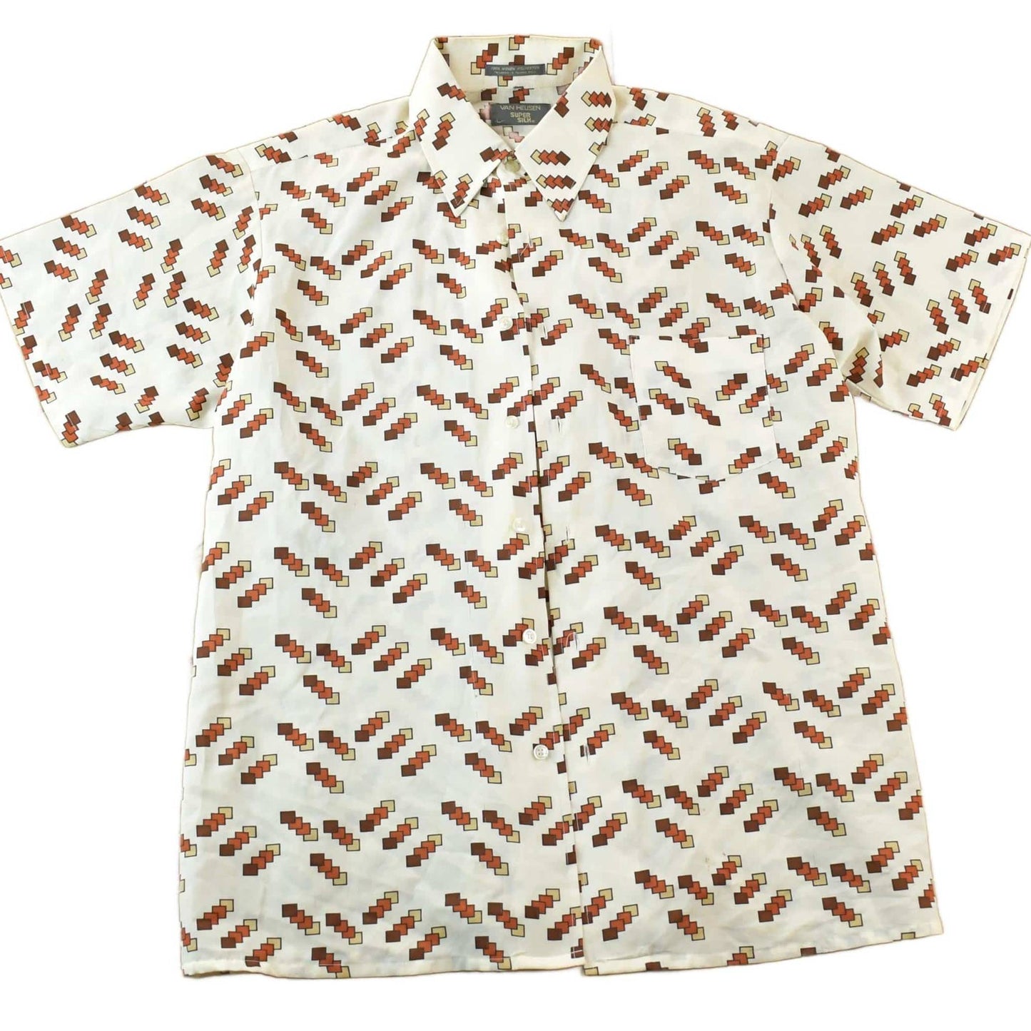 Vintage 60s Van Heusen Super Silk Western Button Up Shirt Men's Large from propervintagecanada