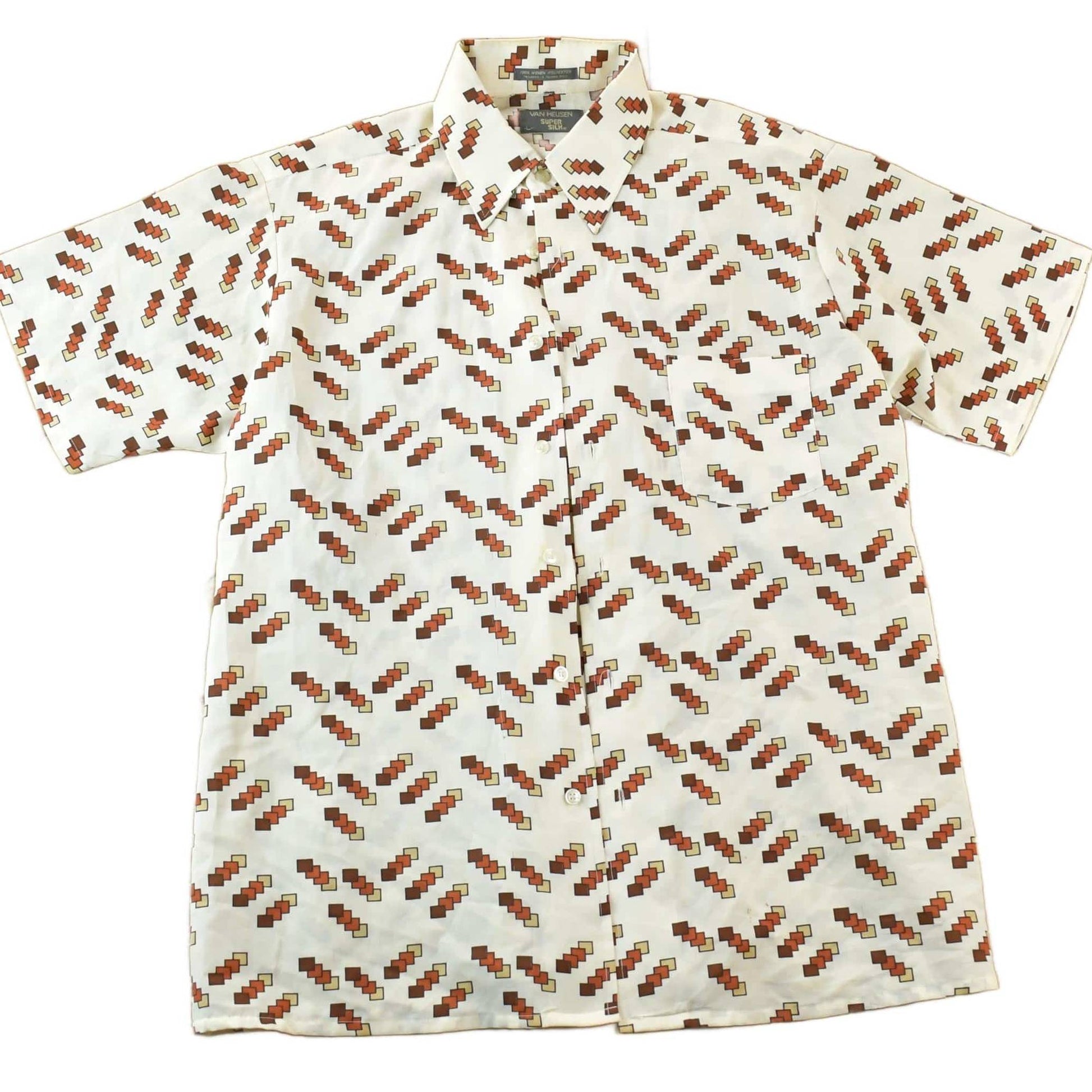 Vintage 60s Van Heusen Super Silk Western Button Up Shirt Men's Large from propervintagecanada