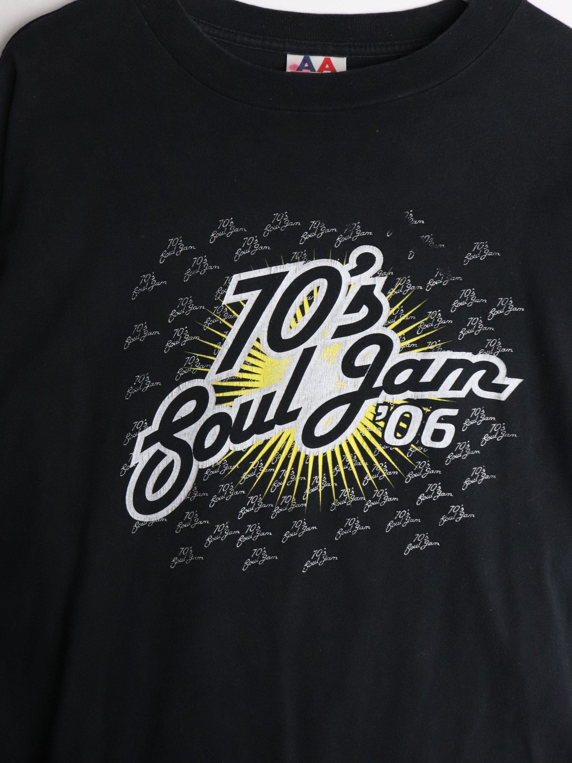 Vintage 70's Soul Jam T Shirt Mens 2XL Tall Black 2006 Concert from propervintagecanada