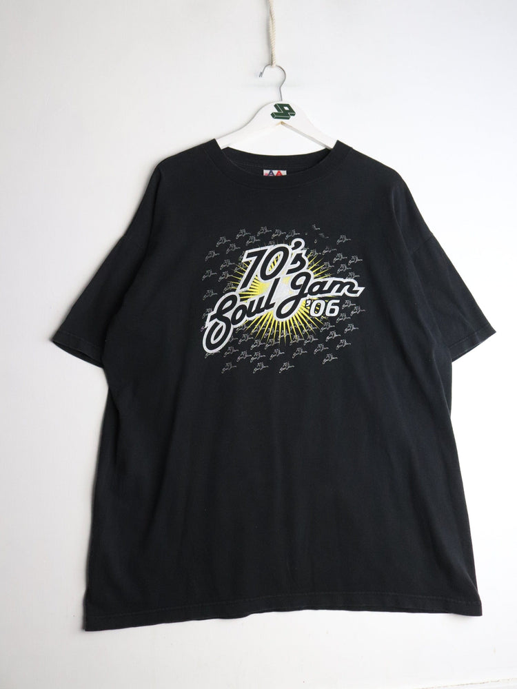 Vintage 70's Soul Jam T Shirt Mens 2XL Tall Black 2006 Concert from propervintagecanada