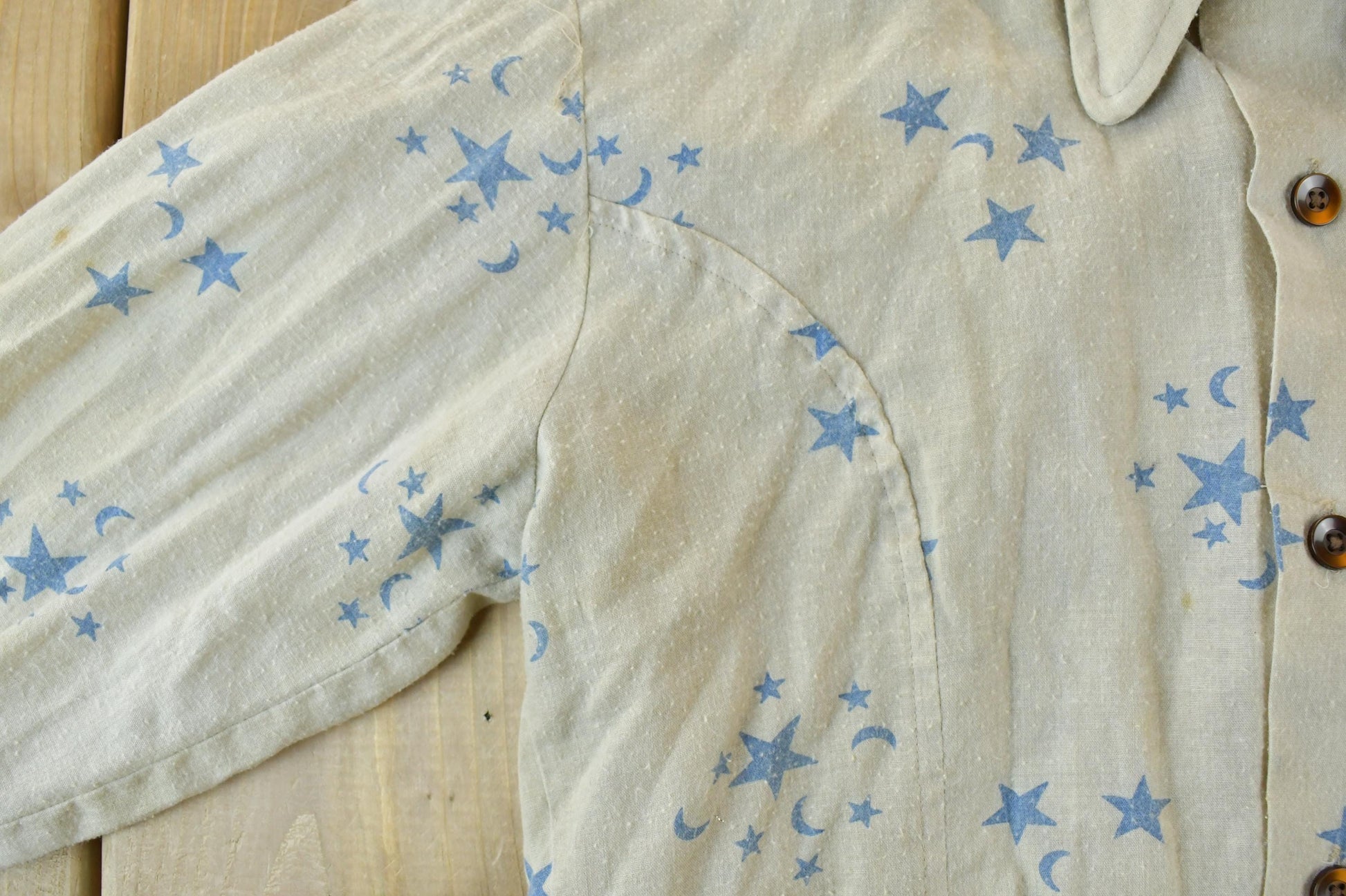 Vintage 70s His Western Star Button Up Shirt Men's Medium from propervintagecanada