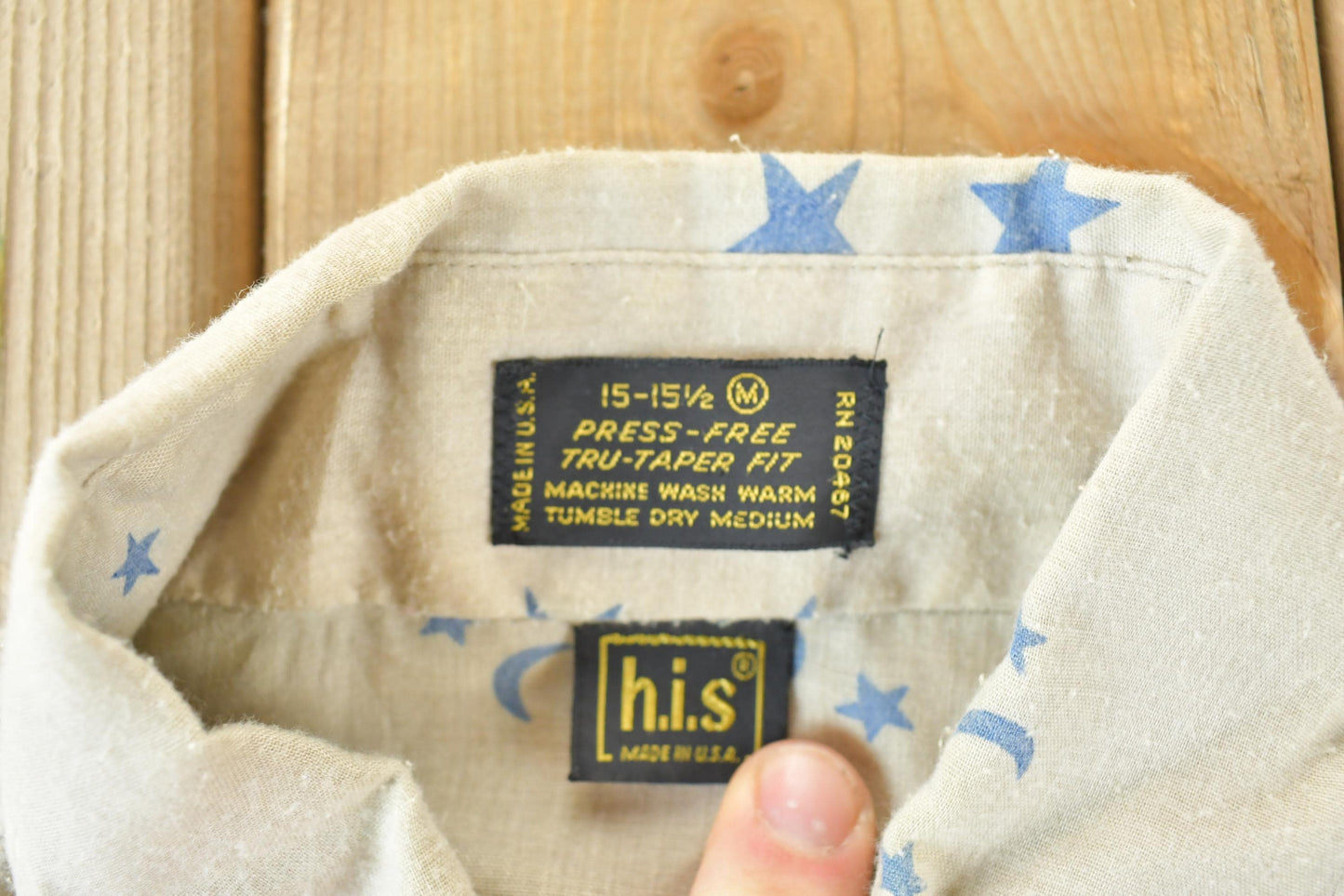 Vintage 70s His Western Star Button Up Shirt Men's Medium from propervintagecanada