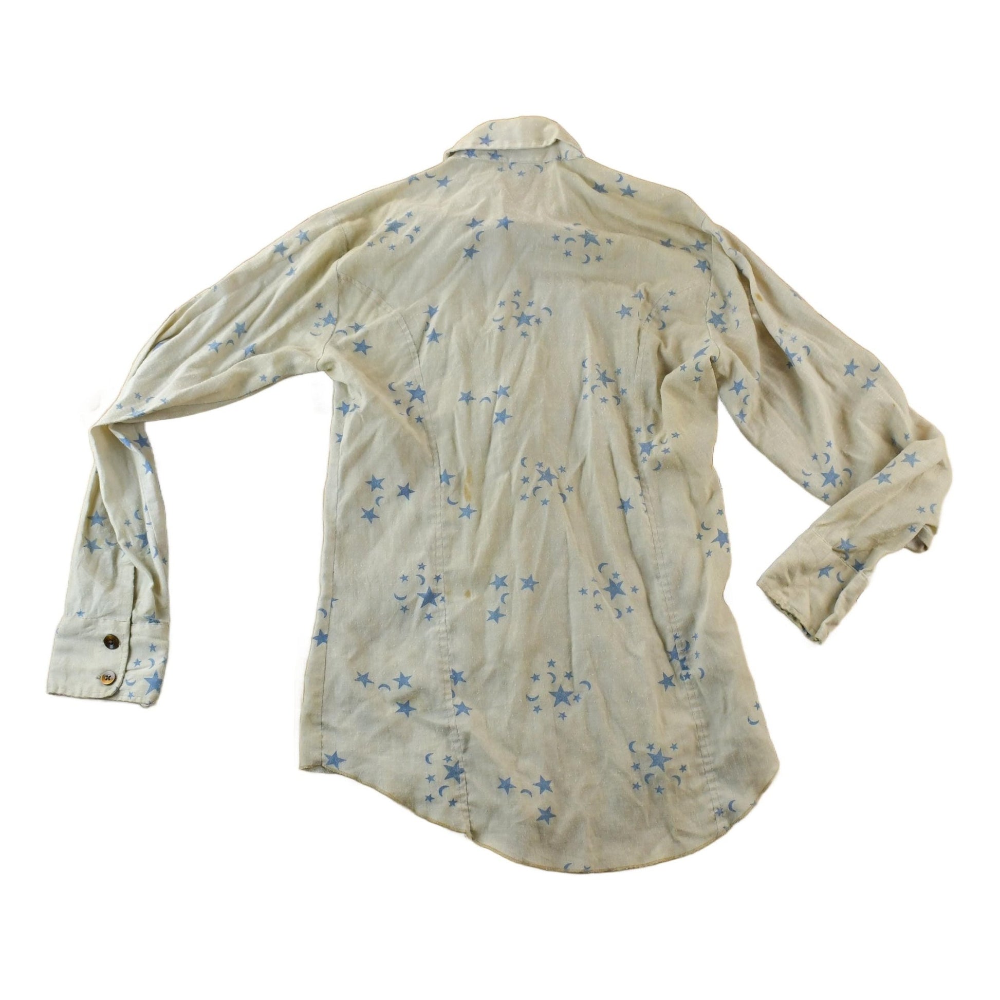 Vintage 70s His Western Star Button Up Shirt Men's Medium from propervintagecanada