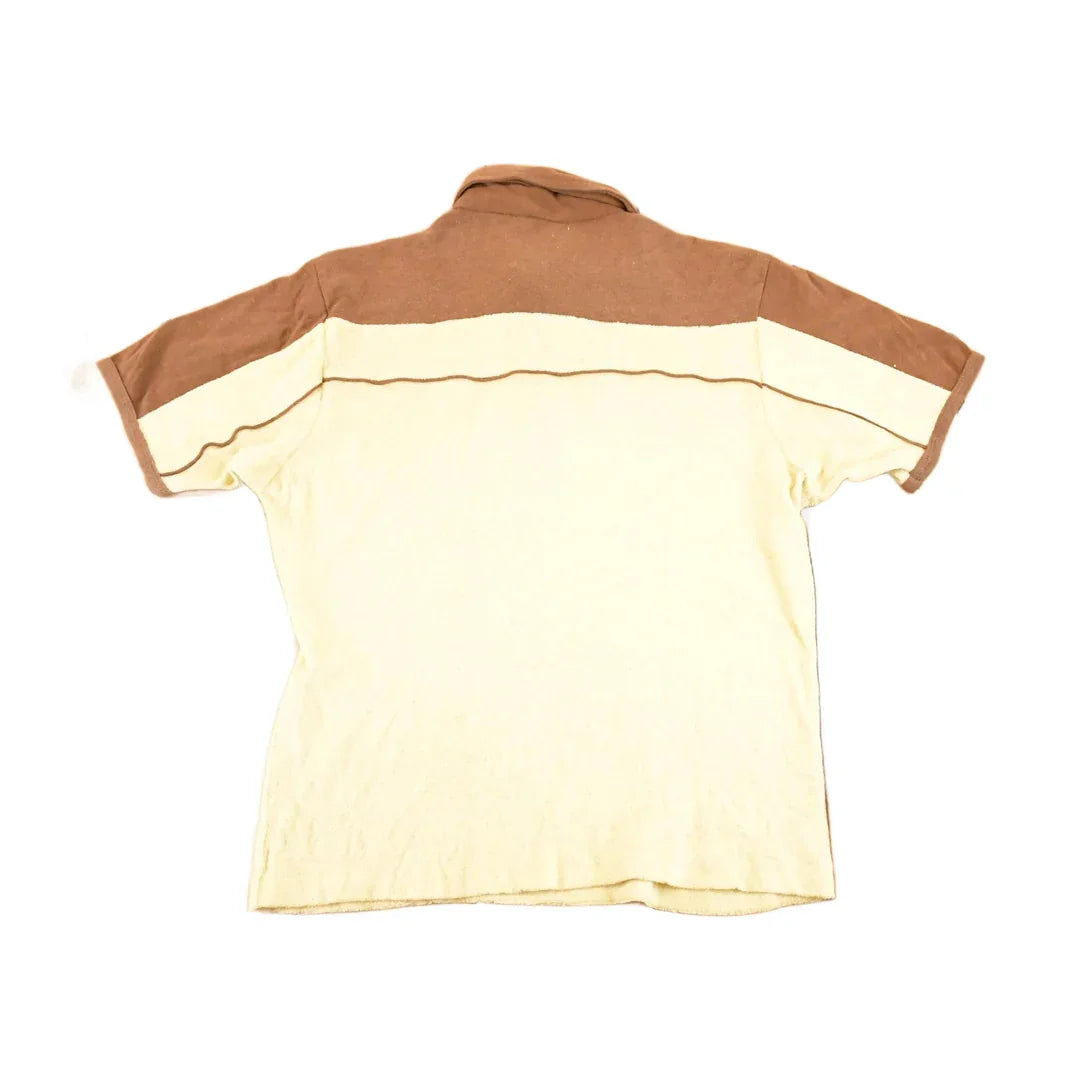 Vintage 70s Joseph Laurin Quarter Button Polo Shirt, Men's M from propervintagecanada