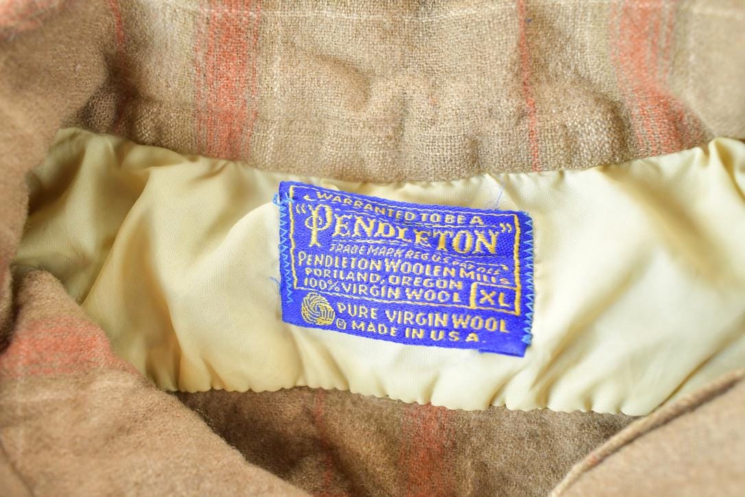 Vintage 70s Pendleton Plaid Wool Flannel Shirt Men's M from propervintagecanada
